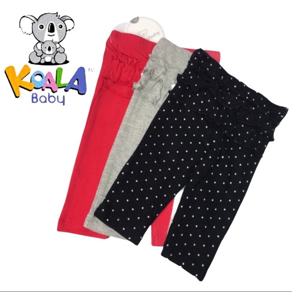 NWT Koala Baby Ruffle Bottom Leggings Sz 0-3 M - Picture 1 of 13